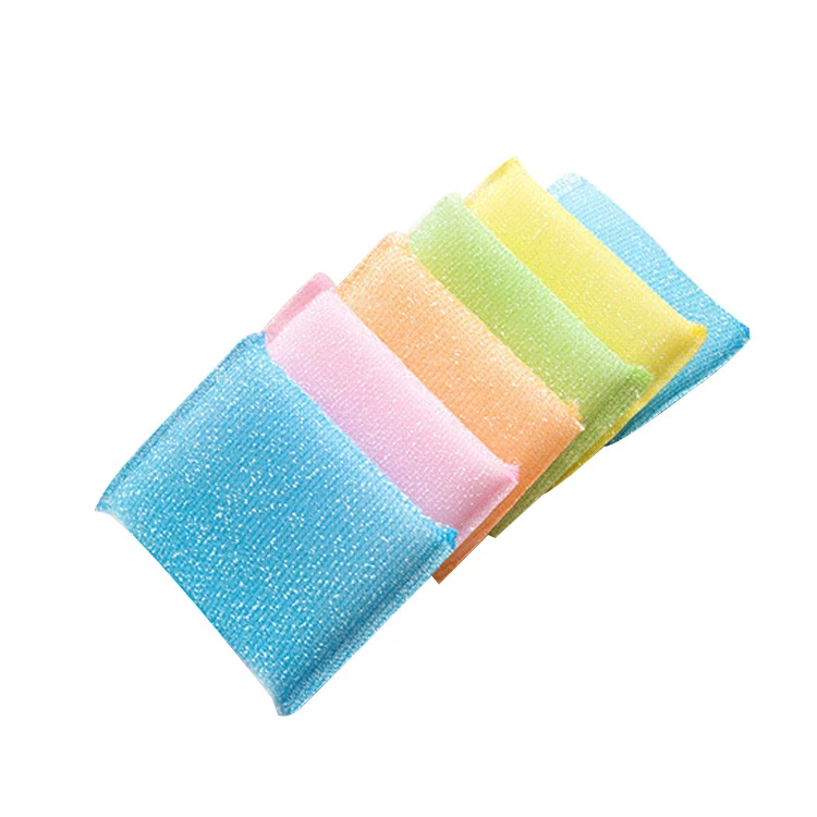 BONNO New kitchen clean helper multicolor non stick oil washing dish cleaning sponge scouring pads cleaner eraser