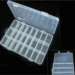 Boutique 24 grid Adjustable Plastic Jewelry Boxes