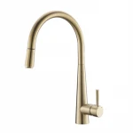 Brushed Gold Kitchen Faucet Pull Down Kitchen Sink Tap And  Soap Dispenser