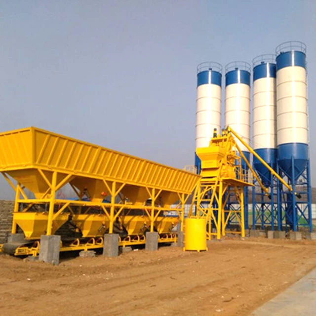 Bucket feeding small size central mixing plant 50m3/h agent price