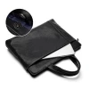 Business gift leather laptop briefcase mens slim laptop bag
