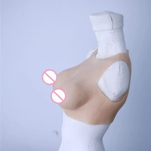 Silicone Bodysuit With Arms Male To Female Fake Breast Form C Cup