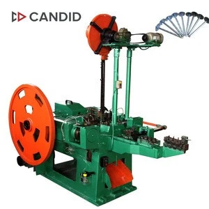 CANDID automatic artificial steel iron roofing cap nail making machine parts price in China