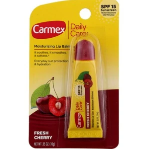 Carmex Daily Care Moisturizing Lip Balm, Fresh Cherry, SPF 15, 0.35 oz Authentic Product / Authorized Seller / US FOB