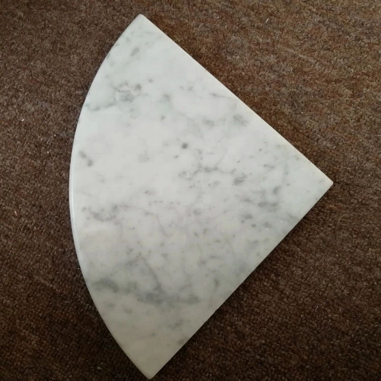 Buy Carrara White Marble Shower Corner Shelf Stone Bathroom Caddy Soap