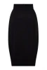 Casual style wholesale knee length button front asymmetric split pencil skirt with high waisted