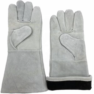 CE EN388 Leather Work Gloves, Labor Protection Hand Safety Gloves for Industrial Work, BBQ outdoor Construction Mechanics
