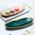 Import ceramic feather plate cake dessert plates porcelain oval sandwich plate from China