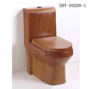 ceramic sanitary ware new design Stone color marble wc wooden toilet seats