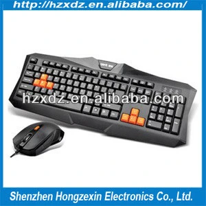 Cheap Internet cafes game suits wired keyboard mouse combo Wired gaming keyboard and mouse combo PS/USB Interface