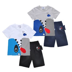 Children Clothing Manufacturer Wholesale Killer Whale Boys Clothing Set