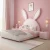 Import Children kid size single double Leather bed bedroom kid furniture set rabbit from China
