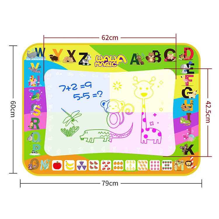 Childrens Large Water Canvas Water Painting Kids Graffiti Painting Mat