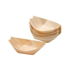 Food Disposable Plates, Wooden Dinner Plates, Wooden Sushi Boat Plate