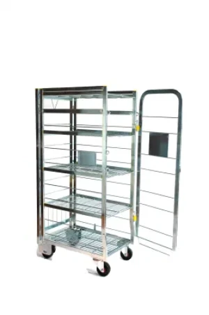 China Manufacturer Custom Zinc Plated Quality High Front-Loading Milk Trolleys