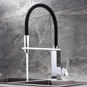 China wholesale black flexible hose pull out kitchen faucets
