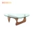 Import Chinese modern living room furniture home design coffee desk wooden tea table with glass top from China