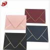 Chinese Suppliers Custom Printed Business Luxury A7 Wedding Luxury Invitation Fancy Gift Paper Envelope With Gold Line