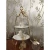 Import Chinoiserie hand painted wallpaper on silver metallic leaf from China