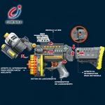 Christmas gift cheap plastic toy electronic soft bullet self defence guns