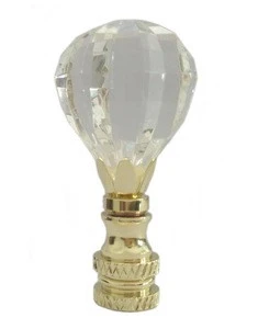 Clear acrylic spire w/brass base lamp finials/fan lamp pull parts hardware use for portable lamps H2.25 inches
