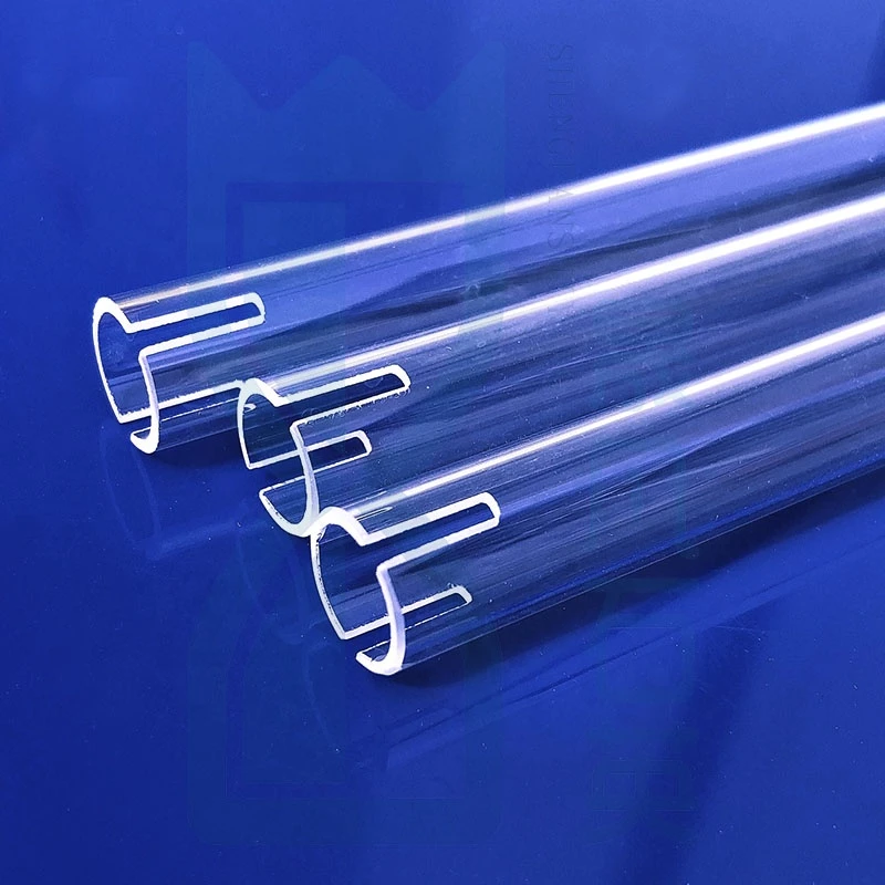 Clear quartz pipe semiconductor fused silica glass tube