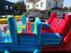 Combined trampoline with climbing wall and climbing wall, giant inflatable bouncer