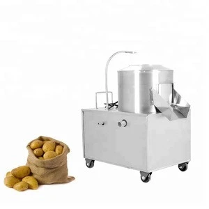Commercial food processor machine automatic electric potato peeler peeling and cutting machine