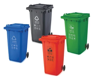 construction trash bin Plastic Dumpster Waste Bins stackables Wheelie bins