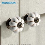Contracted Knob Dresser Knob Ceramic Handles Antique Colorful Pull Kitchen Door Knob Furniture Hardware For Sale