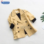 cool design double button coats custom kids winter jacket