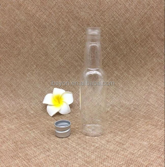 Cosmetic 60ml 2oz Plastic Clear Long Neck PET Bottle With Screw Cap