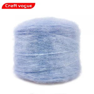 craft vague One Skein Soft Natural  factory hot sell wool mohair silk kid blended yarn for knitting
