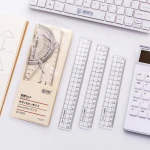 Creative plastic drawing package ruler triangular ruler protractor for students
