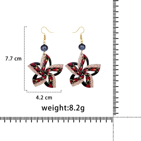 Cring CoCo Fashion Holiday Earrings Jewelry Dangling Star Flower Acrylic Drop Accessories Hawaiian Earrings Acrylic Earrings