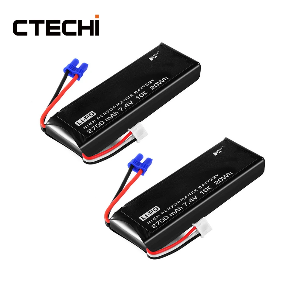 CTECHI high performance lipo battery 7.4V 2700mAh RC Drone Helicopter battery