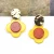 Import custom acrylic yellow color 4 leaf clover shape sunflower earrings jewelry from China