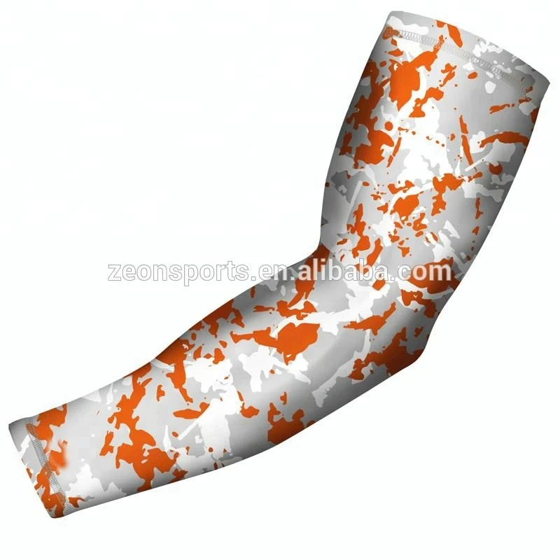 custom camo design high quality quick dry compression sports cycling arm sleeves
