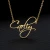 Import Custom Cursive Name Brand Necklace No MOQ  Personalised Diy Trendy Name Plate Necklace Stainless Steel  18k Gold Plated Necklace from China