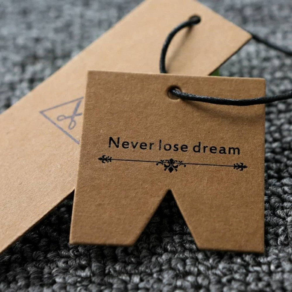 Buy Custom Cut Dotted Line Price Hang Tag With Cotton String from ...