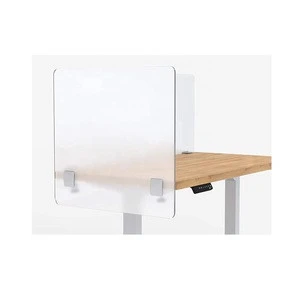Custom Desk Mounted Frosted Privacy Panel Durable Acrylic Office Partition for office, kitchen