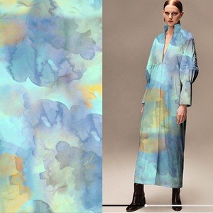 Custom digital print on tencel woven twill fabric for garments