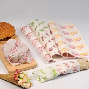 Custom Food Grade Sandwich Hamburger Wrapping Packaging Wax Paper