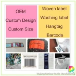 Custom garment care woven labels for clothing Home textile