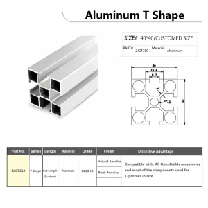 Custom High Quality aluminum extrusion 6061 tslot 4040 aluminum profile cnc aluminum machining parts