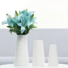 Custom home decoration white antique streak flower ceramic vase