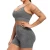 Import Custom LOGO clothing fitness booty slim womens athletic apparel AB yarn gym suit yoga seamless tights sports bra shorts sets OEM from China