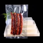 Custom Logo Printed Food Grade Embossed PA PE Clear Plastic Heat Seal Meat Rice Frozen Food Packaging Vacuum Bag