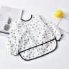 Custom Lovely Long Sleeve Polyester Waterproof Baby Bib set