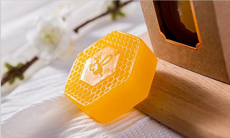 Custom packaging Organic handmade natural bath soaps bar flower laundry soap  organic  honey honeycomb soap